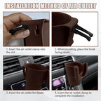 Car Cup Holder Expander, Cup Holder for Car, 2-in-1 Mobile Phone Drink Adapter, Auto Interior Accessories Multifunction Auto Seat Back and Armrest Box Storage Device for Most Vehicles (Brown) - Image 6