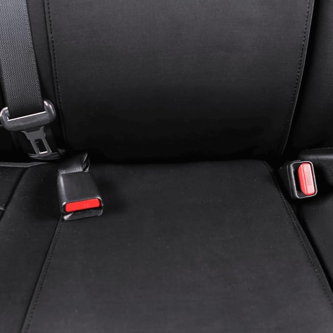 EKR Custom Fit Tacoma Front Car Seat Covers for Toyota Tacoma (Petrol & Hybrid) 2024 2025 2026 Double cab SR/SR5/TRD Sport/TRD Off-Road/Limited - Front Row Only,Neoprene (Black) - Image 4
