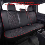 EKR Car Seat Covers for Subaru Forester 2026(NO Base),Full Set | Custom Fit for Subaru Forester 2026 Premium/Sport/Wilderness/Limited/Touring(NO Base)Faux Leather(Black with Red Trim) - Image 4