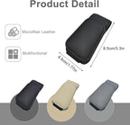 EldHus Sunglass Holder for Car Visor - 2 Pack Magnetic Car Glasses Holder Clip, Leather Eyeglass Holder for Car, Universal Vehicle Sunglasses Hanger Eyeglasses Mount, Black - Image 6