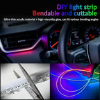 Interior Car Strip Lights Dreamcolor Acrylic Car Decorative Lights with APP Control Multicolor Internal Lighting Kit Music&DIY Function Ambient Fiber Optic Strip LEDs (Dreamcolor 18-1) - Image 5