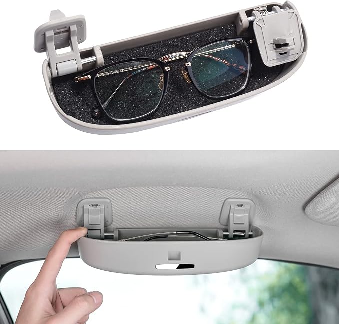Thenice Sunglasses Storage Box for Honda Civic Accord CRV HRV Camry | Grab handle replacement, glasses case, easy to access, maximize space, easy to install, black color by Thenice