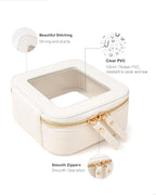 Clear Makeup Bag Small, TSA Approved Portable Toiletry Bag with Zipper Cosmetic Travel Bag Makeup Organizer Case Mini Makeup Pouch for Purse Car Organizer Bag for Women Men - Image 4
