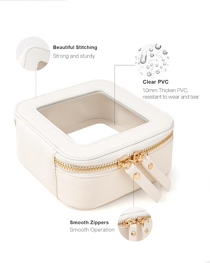 Clear Makeup Bag Small, TSA Approved Portable Toiletry Bag with Zipper Cosmetic Travel Bag Makeup Organizer Case Mini Makeup Pouch for Purse Car Organizer Bag for Women Men - Image 4