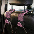 Car Seat Headrest Hook, Automotive Seat Back Organizers, 2PCS | Bling Rhinestone Headrest Hooks with Universal Design, Car Interior Accessories for Holding Handbags Clothes Purses Bottles - Image 6