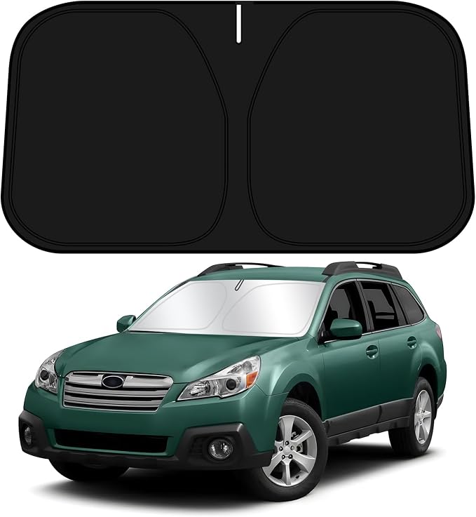D-Lumina Windshield Sun Shade for 2010-2014 Suba’ru Outback Wagon Accessories, Front Window Sunshade Sun Visor Protector Block UV Rays Heat, Foldable 2 Layers 210T Material by D-Lumina