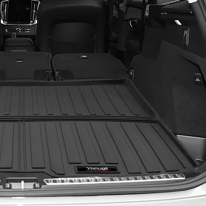 Custom for 2016-2026 Volvo XC90 Cargo Mats Trunk Liner Behind 2nd Row All Weather TPE Protection Mat Accessories (for 2016-2026 Volvo XC90) - Image 3
