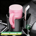 Car Cup Holder Expander, 2-in-1 Vehicle Water Bottles & Phone Holder with Adjustable Base, Versatile Automotive Interior Storage Accessories, Universal for SUV Truck Sedan - Image 6