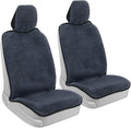 BDK UltraFit Waterpoof Car Seat Towel Cover, 2 Pack with Black Trim – Washable Sweat Seat Protector, Ideal for Gym Swimming Surfing Running Crossfit, Fits Most Auto Truck Van SUV by BDK