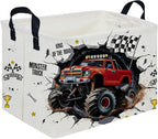Rectangular Monster Truck Basket,Racing Car Storage Baskets,Cute Basket for kids with Handles,Kid Room Decor Gift,Car Room Decor,Book baskets(Monster Truck) by FXOCSHE