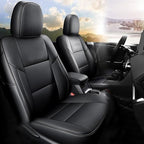 CocheFamilia Custom Fit CRV Seat Covers for Select Honda CRV 2015 2016 -Full Set, Leather (Black, 2015-2016 CRV) by CocheFamilia