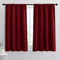 RYB HOME Blackout Curtains for Bedroom Living Room Nursery 63 inches Long | Thermal Insulated,Room Darkening,Privacy Protection,Rod Pocket,Drapes for Office Home Theater,W34 x L63,Burgundy Red,2 Panels by RYBHOME