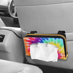 Biyejit 2 Pack Car Tissue Holder, Rainbow Tie Dye Premium Sun Visor Napkin Case, Hanging Car Accessories Used to Organize Paper Towels and Storage Small Items - Image 4