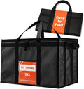 NZ home Insulated Food Bag, Portable Cooler Tote (3XL, Black, 1 Pack) | Large thermal bag, For cold & hot food, Soft sided cooler, Heavy duty carrier, Grocery shopping, Food delivery, Catering bag by NZhome
