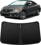 INSAUTO Custom Fit Windshield Sun Shade for Honda Civic 2012-2015 | Foldable Front Window Sunshade Car Accessories, UV & Heat Reflector, Keeps Interior Cool, Includes Storage Bag by INSAUTO