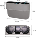 Car Seat Gap Filler Organizer with Cup Holder, Gray - Image 5