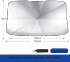 Windshield Sun Shade Umbrella，Foldable Car Window Shades, Automotive Sun Visor Block Heat Insulation Protection, Front Sun Shade for Cars Windshield for Hatchback, Truck, SUV, MPV (56" Lx31 W) - Image 6