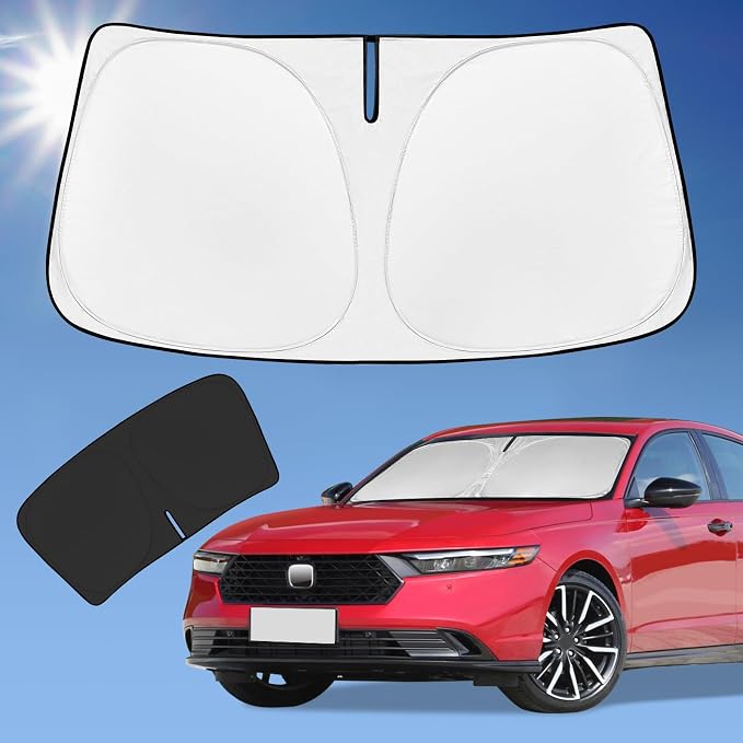 for Honda Accord 2023-2024 2025 2026 Sun Shade Sunshade Windshield Cover | 4-Layer Front Window Shade Custom Fit Accord Sun Visor 240T Foldable Shade Sun Blocks UV Rays Car Accessories by ZOIBVCARSUNSHADE