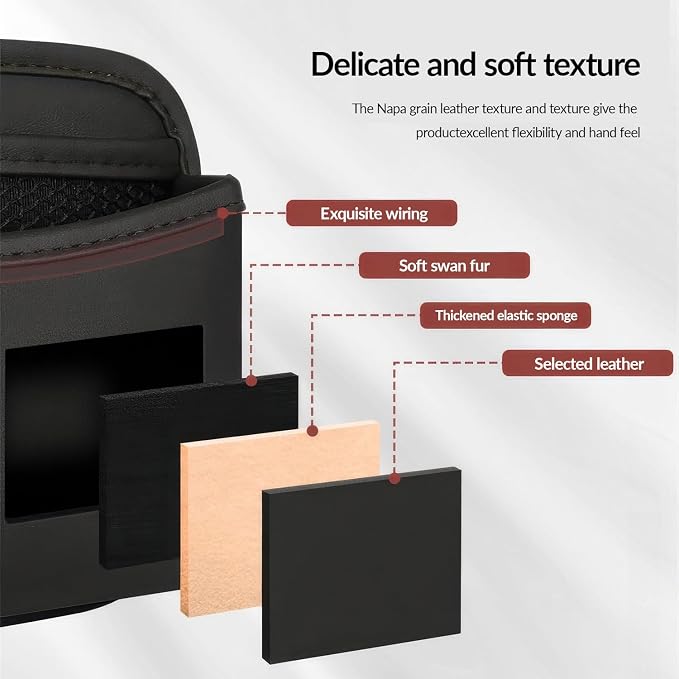 SOOPII 2Pack Car Seat Side Storage Pocket, PU Leather Small Organizer, Multifunctional Console Side Organizer Bag for Phone,Keys, Sunglass and Wallet (Black) - Image 8
