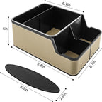 Car Seat Organizer with Compartment,Small Caddy for Car Beige | Armrest Extra Storage Box,Car Front & Back Seat Floor Organizer,Console Organizer Cup Holder for Cars SUVs Pickup Van Truck - Image 8
