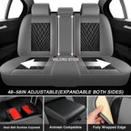 Fit for Toyota RAV4 Hybrid Seat Covers 2016-2025,Premium Leather, 360° Full Protection, Thick Padding & Memory Foam, Waterproof & Stain-Resistant Car Seat Cover (5 Seat,Gray&Black) - Image 7