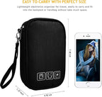 Electronic Organizer Bag Cable Organizer Travel Cord Organizer Case Pouch Portable Carrying Case for Charger Hard Drive Earphone USB SD Card (Black) - Image 4