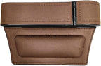 Car Seat Gap Filler Organizer with Cup Holder Expander, Leather Console Seam Filler Storage Box, Auto Front Seat Gap Organizer for Phones Keys Glasses, Universal Fit (Brown Passenger) - Image 7