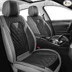 Fit for Toyota Corolla Seat Covers 2001-2026,Premium Leather, 360° Full Protection, Thick Padding & Memory Foam, Waterproof & Stain-Resistant Car Seat Cover Front Set (2 Seat,Gray&Black) by Unknown