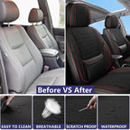 Car Seat Covers Full Set Custom Fit For Lexus GS300 2006-2015, Black&Red | Lumbar Support, Premium Faux Leather, Breathable, Anti-Slip, Airbag Compatible, Waterproof, Car Seat Protectors, 2 Row-5Seat - Image 5