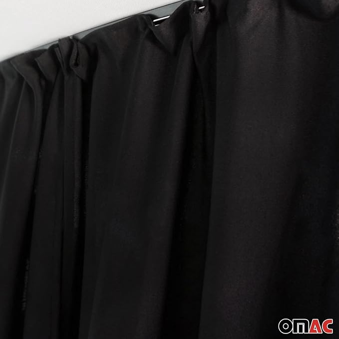 OMAC 54" x 71" Cab Divider Van Cabin Curtain Campervan Kit Black - Image 7