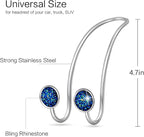 4 Pack Bling Bling Car Hooks, Universal Car Headrest Hooks, Strong Stainless Steel Car Seat Headrest Hanger Hooks for Purses & Grocery Bags (Blue) - Image 7