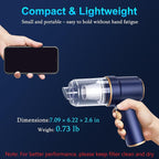 KMM Handheld Car Vacuum Cleaner, Hand Held Vacuum Cleaner and Air Duster | 9000PA Strong Suction, Cordless, 120W High Power, Multi-Nozzles & LED Light, for Home, Car, Office, Pet - Image 5