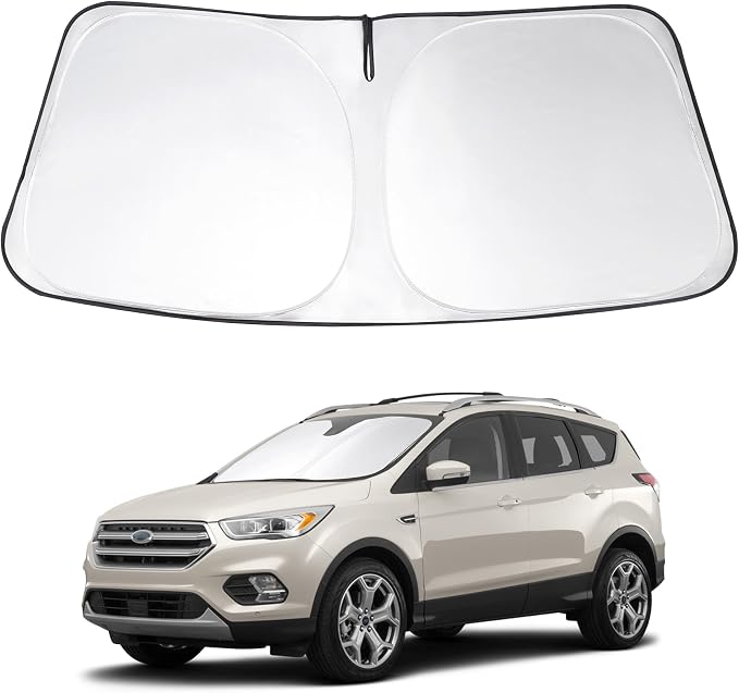 Windshield Sun Shade Sunshade for 2013-2018 2019 Ford Escape | Full covered for windshield, Foldable & Durable, Block UV Rays, Reduce Heat, Easy to install, Keeps Car Cooler by LHFLIVE
