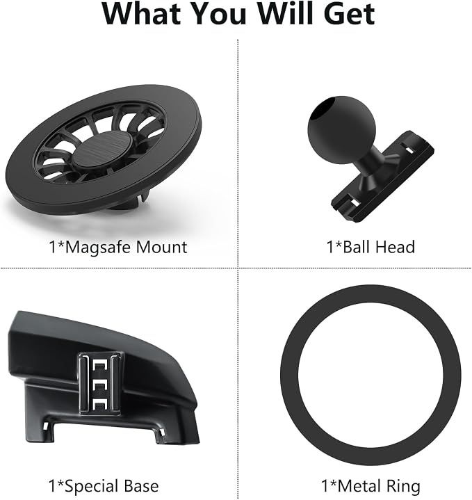 for MagSafe Tundra/Sequoia Phone Mount, Exclusive Fit for Toyota Tundra 2007-2013 and 2008-2017 Sequoia, for iPhone 17/16/15/14/13/12/Mini Series, Air Vent Toyota Tundra/Sequoia Accessories - Image 4