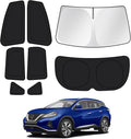 Canvcle Window Shades for 2015-2024 Nissan Murano Accessories Windshield Sun Shade Side Rear Window Covers Sunshade Sun Visor Shield Privacy Protection for Camping Keep Vehicle Cool Black 8PCS by Canvcle