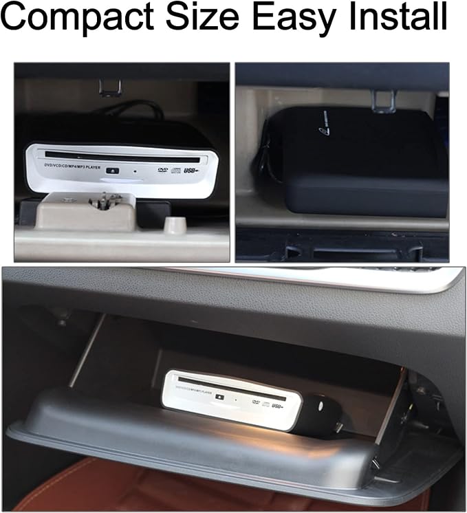 Portable Universal CD Player for Car with USB Port AUX Port,USB External CD Player for Vehicle,Laptop,Desktop,TV,Mac,Computer,for Android 4.4 and Above Navigation - Image 6
