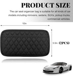 2 PCS Car Side Pocket Organizer, Leather Adhesive Auto Side Seat Back Storage Pocket, Waterproof Phone Document Sunglasses Holder Vehicle Gap Filler Pouch, Car Accessories (Large) - Image 2