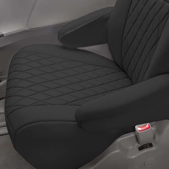 FH Group Custom Fit Car Seat Covers Specifically Made for 2011-2020 Toyota Sienna 7 Seater with Ultraflex Neoprene Water Resistant Automotive Seat Covers - Full Set Black - Image 12