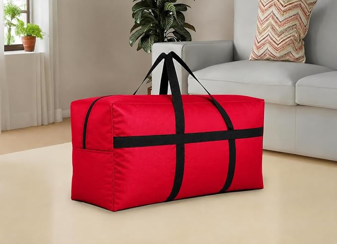 DoYiKe Large Storage Duffle Bag, Duffel Bag for Travel Red 80L - Image 8