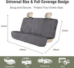 Waterproof Backseat Cover for Car Trucks Van SUV Jeep,Rear Bench Towel Seat Covers,(Grey) - Image 2