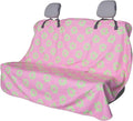 Back Seat Cover for Car Trucks Van SUV Jeep,Waterproof Rear Bench Towel Seat Covers for Dogs and Kids,Automotive Backseat Protector (Flower and Pink) by LoyaGour