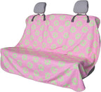 Back Seat Cover for Car Trucks Van SUV Jeep,Waterproof Rear Bench Towel Seat Covers for Dogs and Kids,Automotive Backseat Protector (Flower and Pink) by LoyaGour