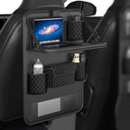 Universal Car Backseat Organizer with Tablet Holder & Foldable Tray - Heavy-Duty Kick Mats Seat Protector for Kids, Waterproof Multi-Pocket Storage for Road Trips, Cars, SUVs​ by Rechale