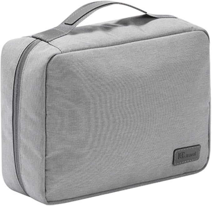 L&FY Travel Toiletry Bags With Hanging Hook, Large Capacity Travel Cosmetic Makeup Organizer, Gifts For Women Men,Travel Accessories-Grey by LFY