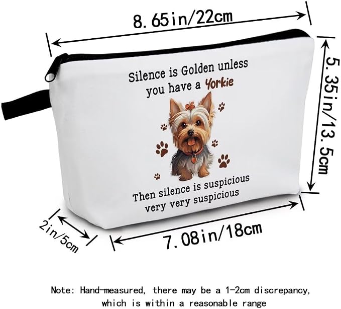 Yorkie Lover Makeup Bag Yorkie Gift For Dog Lover Yorkie Mom Gift Zipper Makeup Bag - Image 2