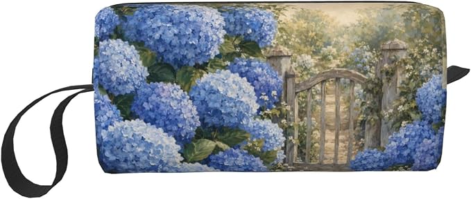 Vintage Wildflower Meadow Makeup Bag for Women, Cosmetic Pouch | Double-Sided Vintage Wildflower Cosmetic Organizer with Foam Padding for Women, Travel, Gym, School, and Daily Storage by OLUSENMO