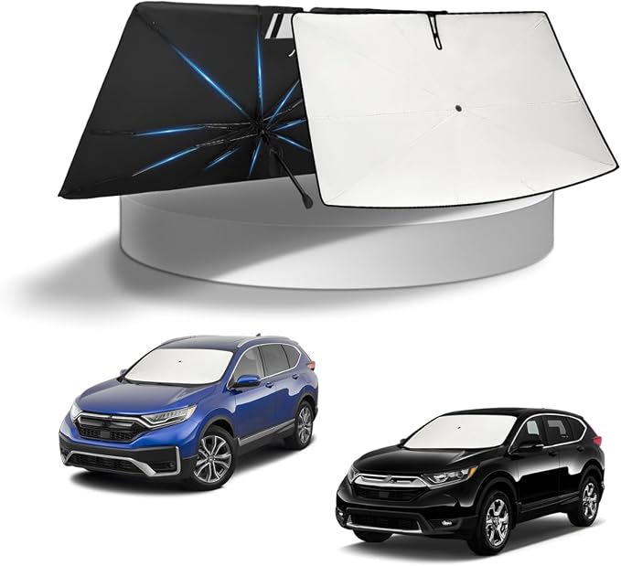 KUST Sun Shade Umbrella for 【2007-2022 Honda CRV CR-V】 | Custom Fit Windshield Sunshade | Foldable Sunshade with Bendable Handle | Blocks Heat & UV Scratch Resistant Keep Your Car Cool Sunshield by KUST