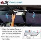 Car Windshield Sunshade, KANCOKIT Cartoon Pattern Auto Sun Shade Foldable for Front Window Sun Visor Protector UV Ray Reflector Shield to Keep Vehicle Cool Protect Kids Baby & Pets (59 x 33.5 Inch) - Image 4