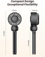 Warmco Portable Stroller Fan, 4000mAh Rechargeable Clip On Fan | Flexible Tripod, Up to 15H, 4 Speeds, LED Display, Detachable Grille, Quiet Operation, for Car Seat, Crib - Image 8