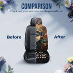GENANY Duck Hunting Dog Car Seat Covers, 2-Piece Front Seat Set | 2-piece polyester front seat cover set, each 49.5 x 19.6 inches, with adjustable straps and hooks - Image 7